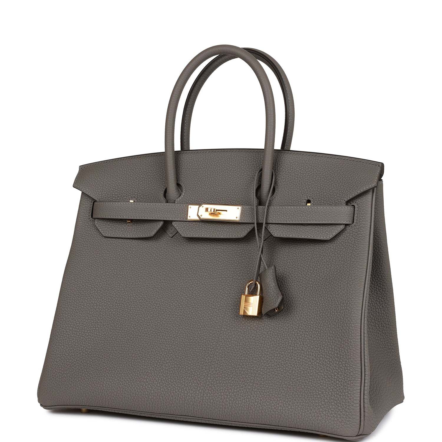 H Birkin 35 Gris Meyer Togo Gold Hardware