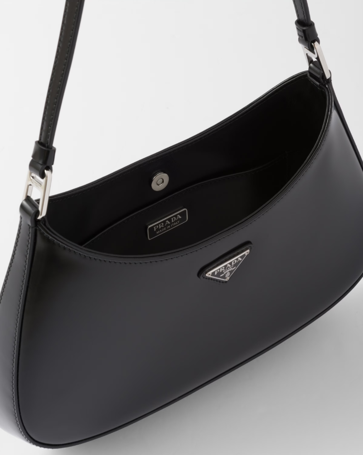 PP Cleo brushed leather shoulder bag - Black