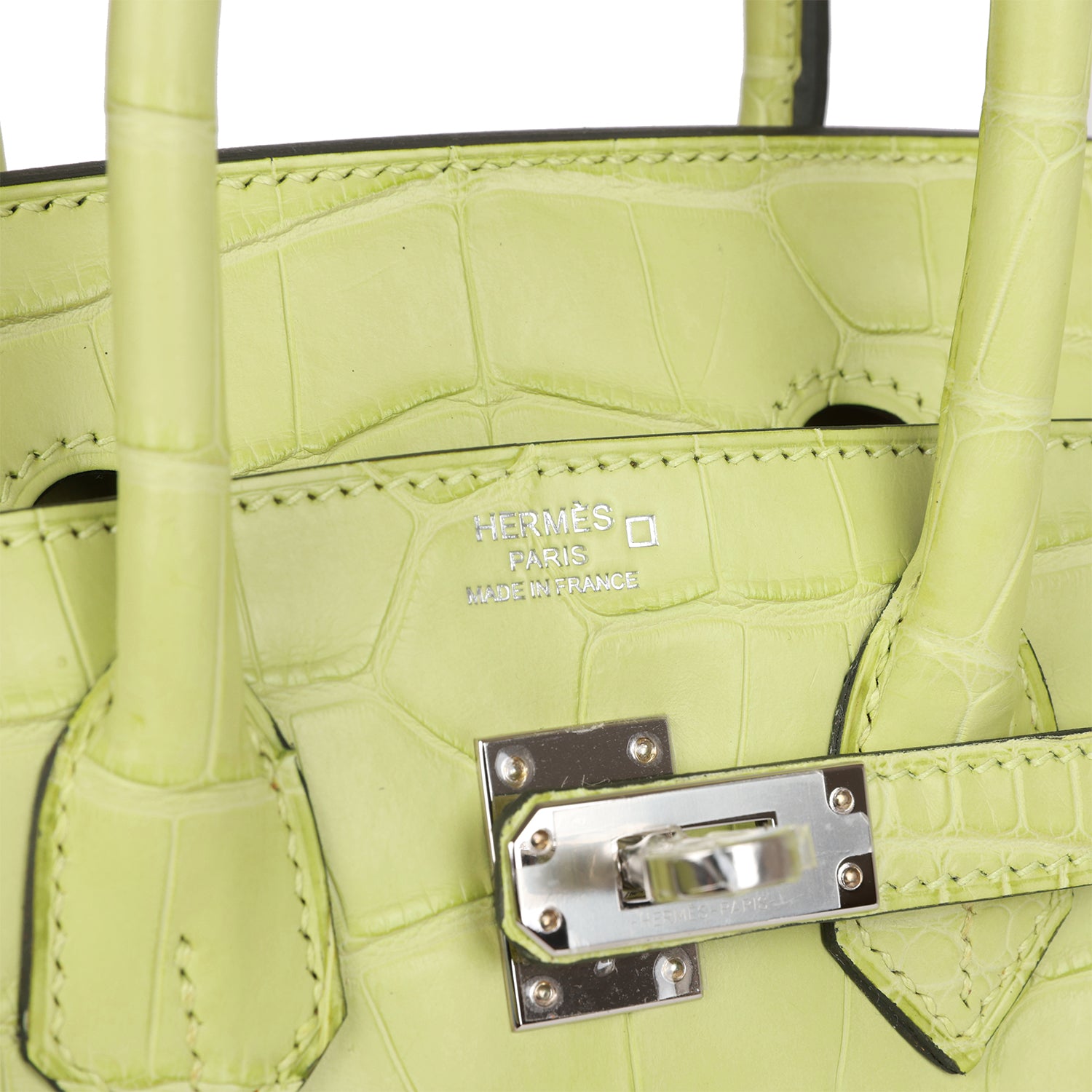 H Birkin 25 Jaune Bourgeon Matte Alligator Palladium Hardware