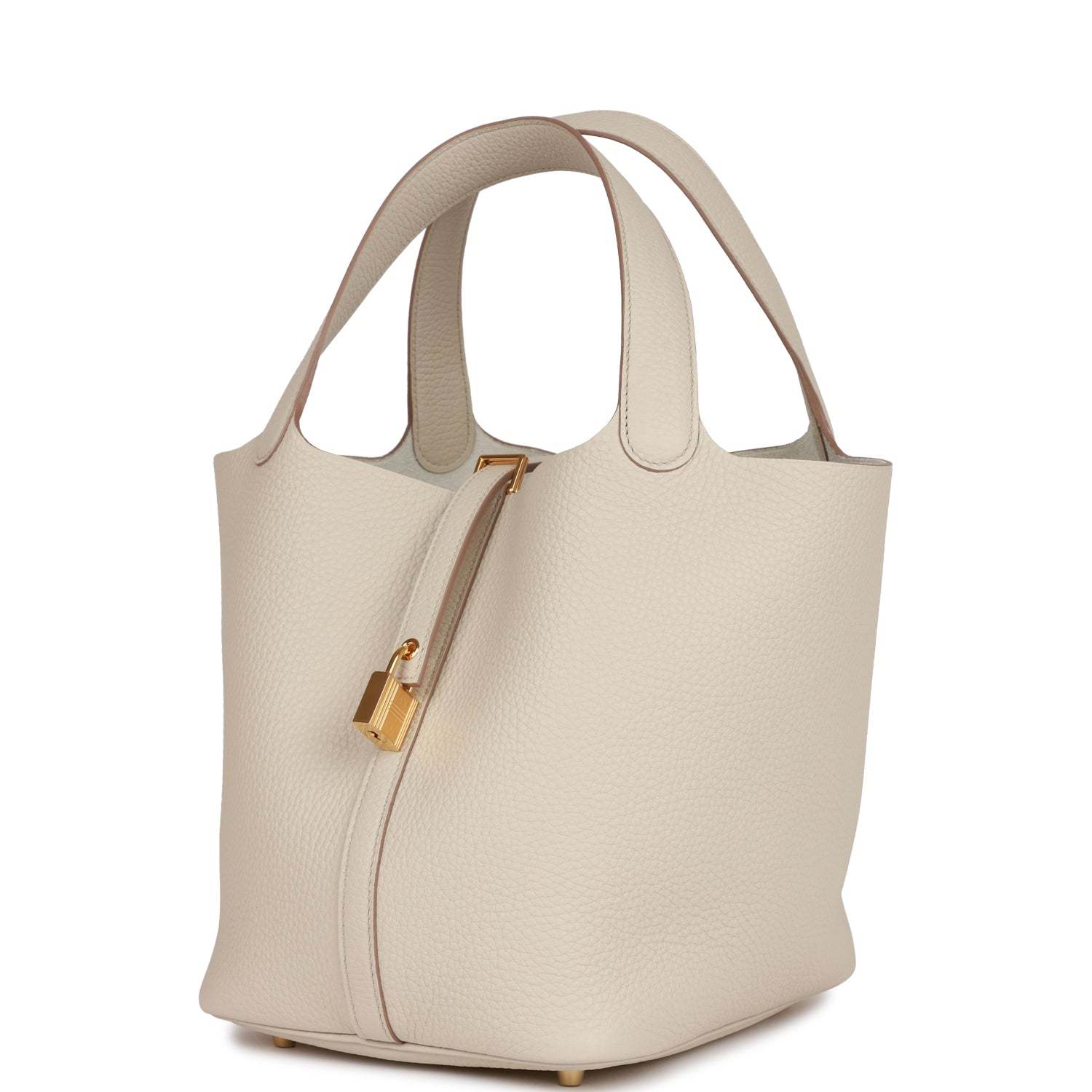 H Picotin Lock 22 Beton Clemence Gold Hardware