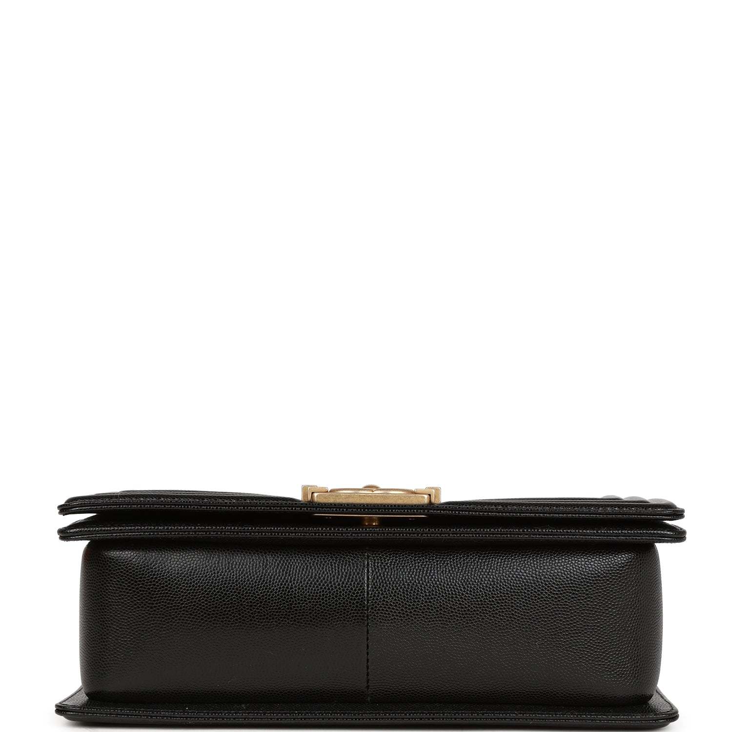 CC Medium Boy Bag Black Caviar Antique Gold Hardware