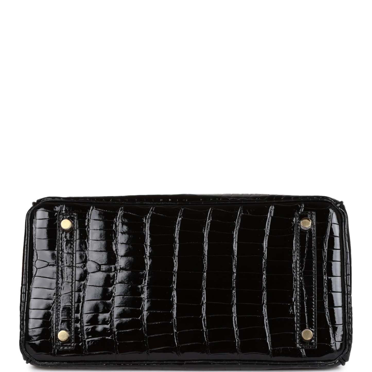 H Birkin 30 Black Shiny Niloticus Crocodile Gold Hardware