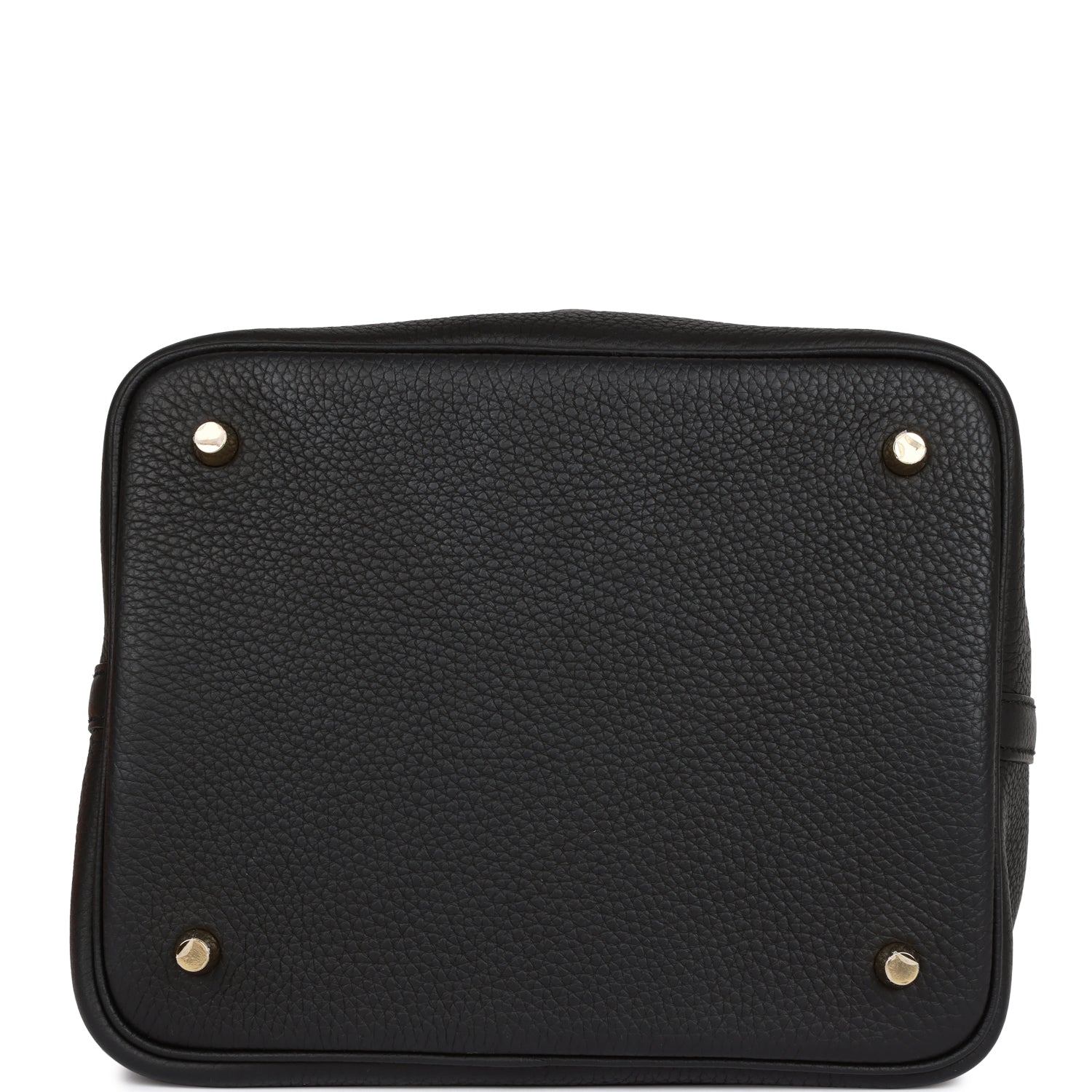 H Picotin Lock 22 Black Clemence Gold Hardware