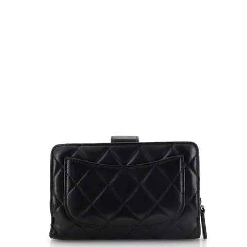 CC French Wallet Quilted Lambskin