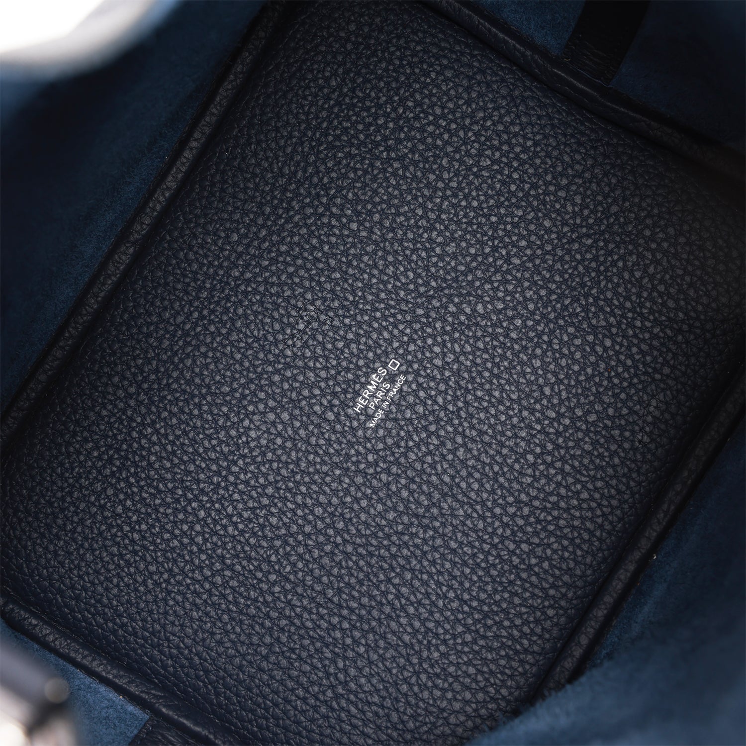 H Picotin Lock 18 Bleu Nuit Clemence and Matte Alligator Touch Palladium Hardware