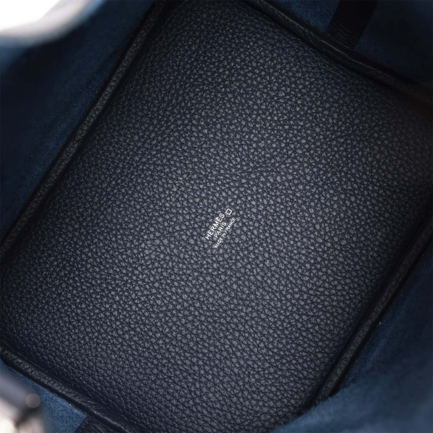 H Picotin Lock 18 Bleu Nuit Clemence and Matte Alligator Touch Palladium Hardware