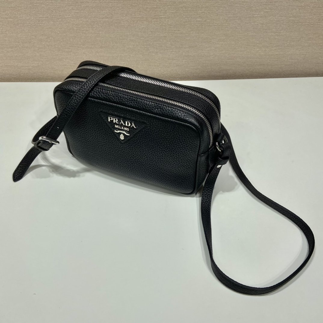 Pra Bag With Shoulder Strap Black For Women, Women's Bags 8.6in/22cm 1BH082_2DKV_F0002_V_3OM