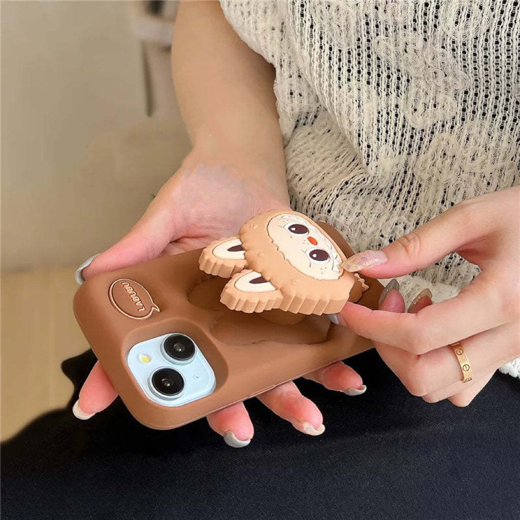 cute-cartoon-labubu-zimomo-silicone-with-stand-brown-pink-iphone-case-8529