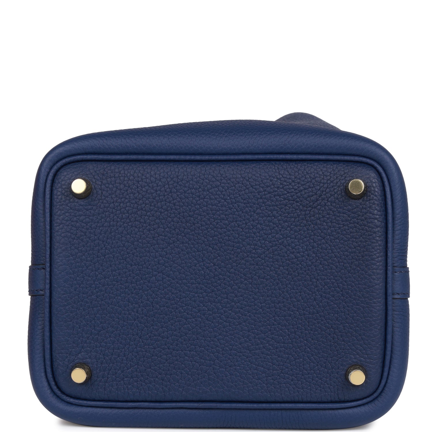 H Picotin Lock 18 Bleu Saphir Clemence Gold Hardware