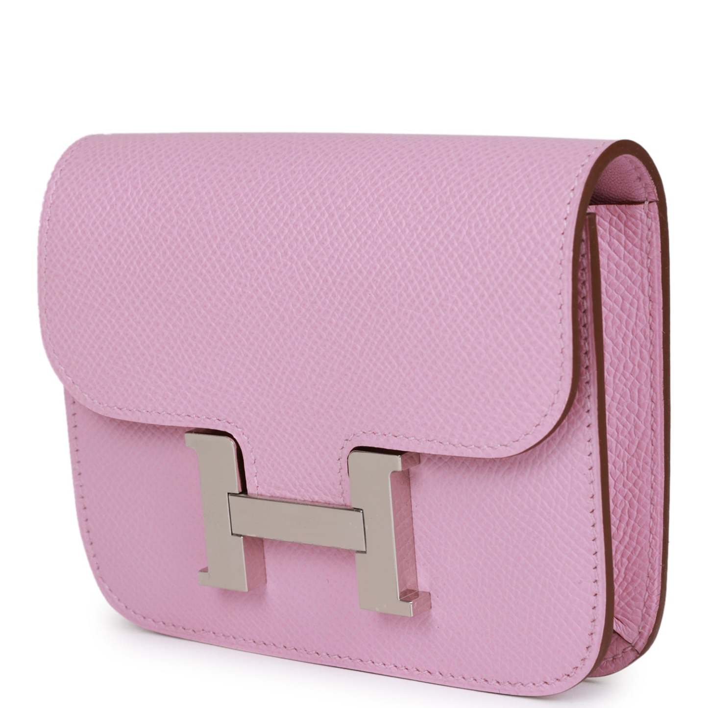 H Constance Slim Wallet Mauve Syestre Epsom Palladium Hardware