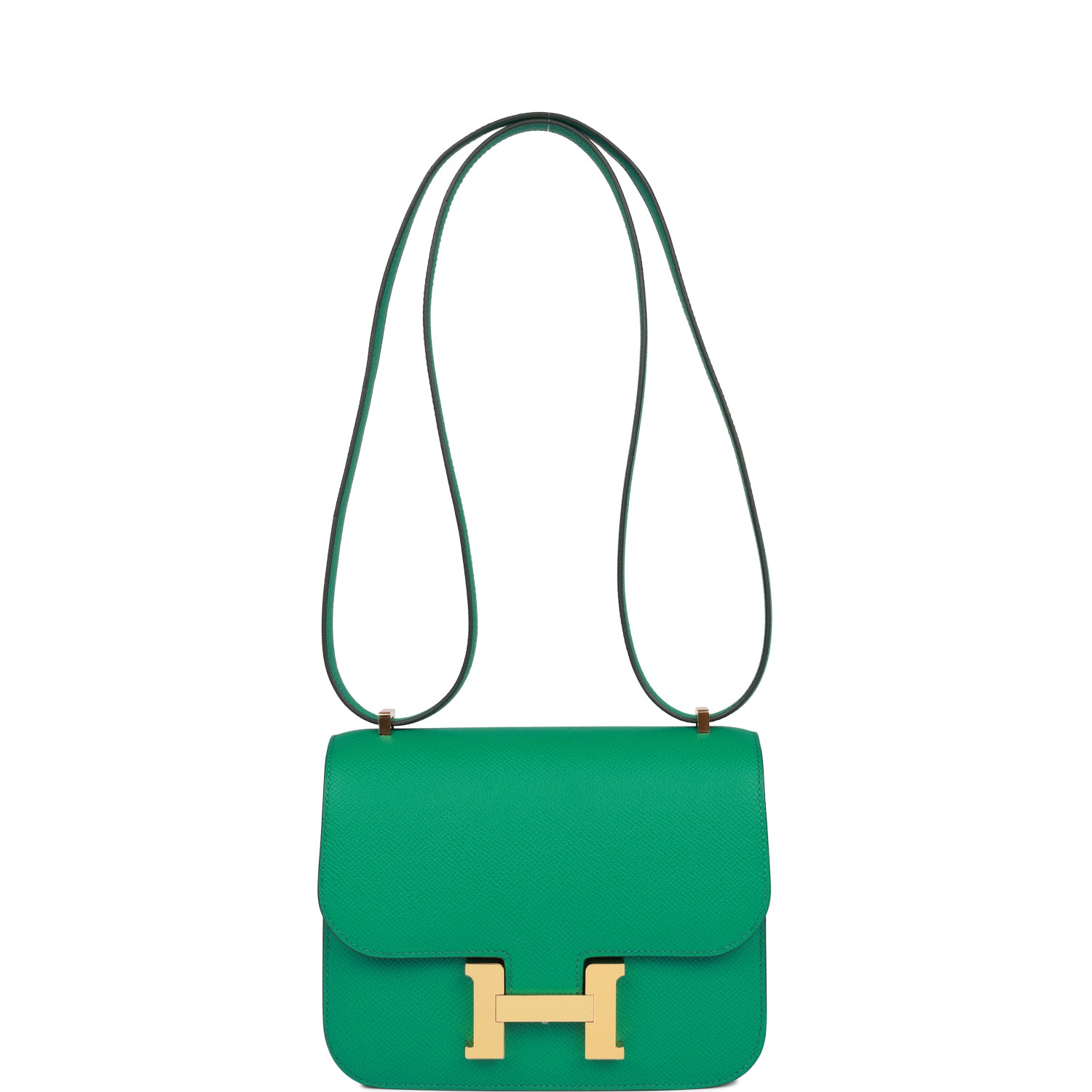 H Constance 18 Vert Jade Epsom Gold Hardware