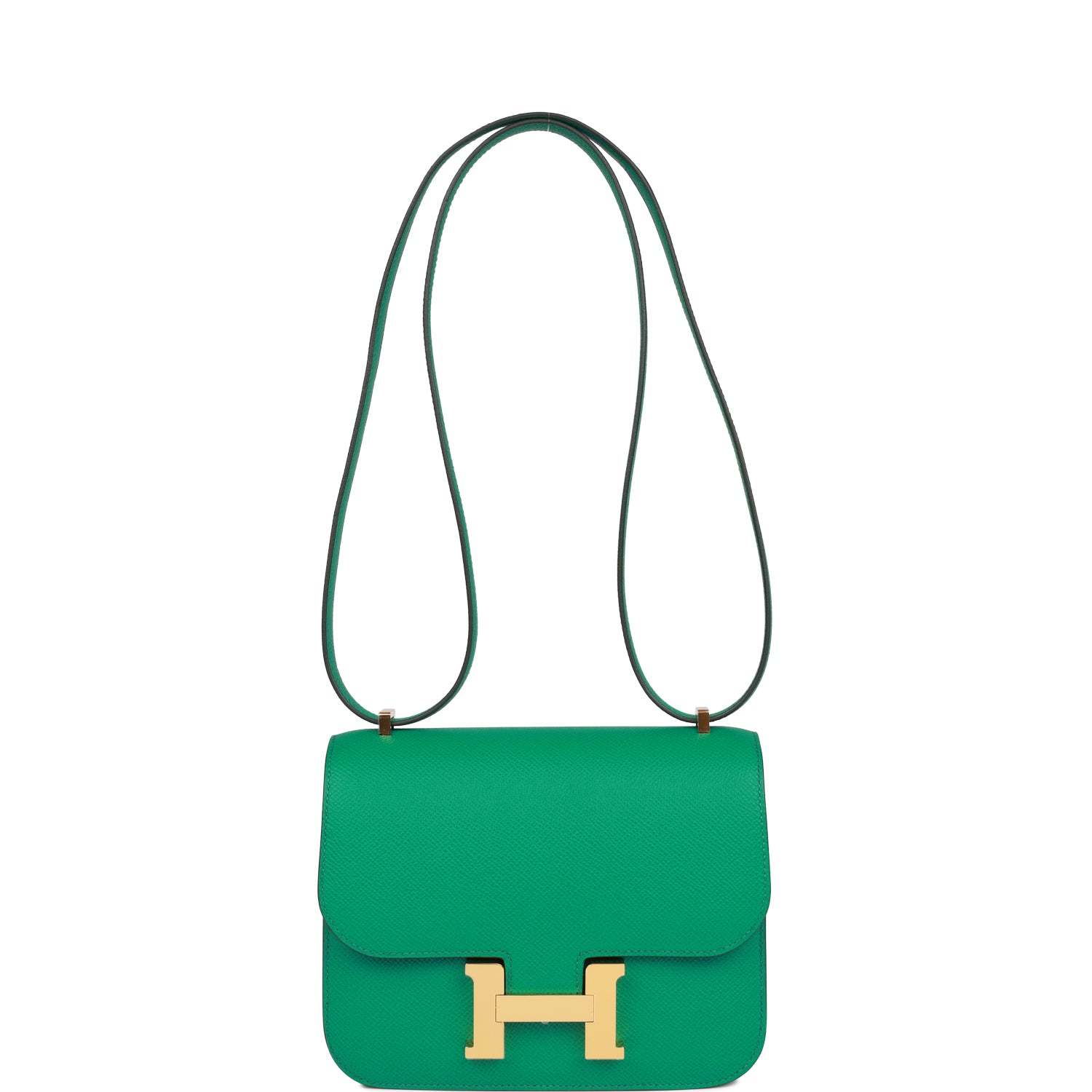 H Constance 18 Vert Jade Epsom Gold Hardware