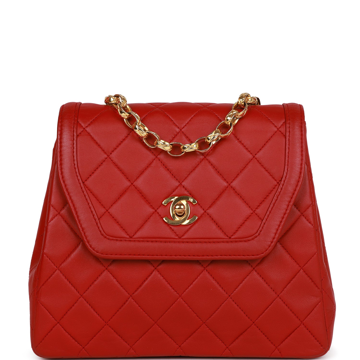 vintage-cc-trapeze-flap-bag-red-lambskin-gold-hardware-7606