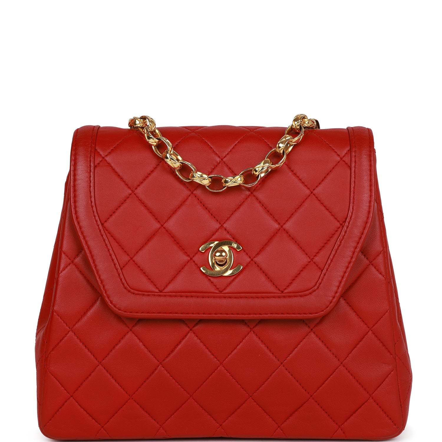 vintage-cc-trapeze-flap-bag-red-lambskin-gold-hardware-7606