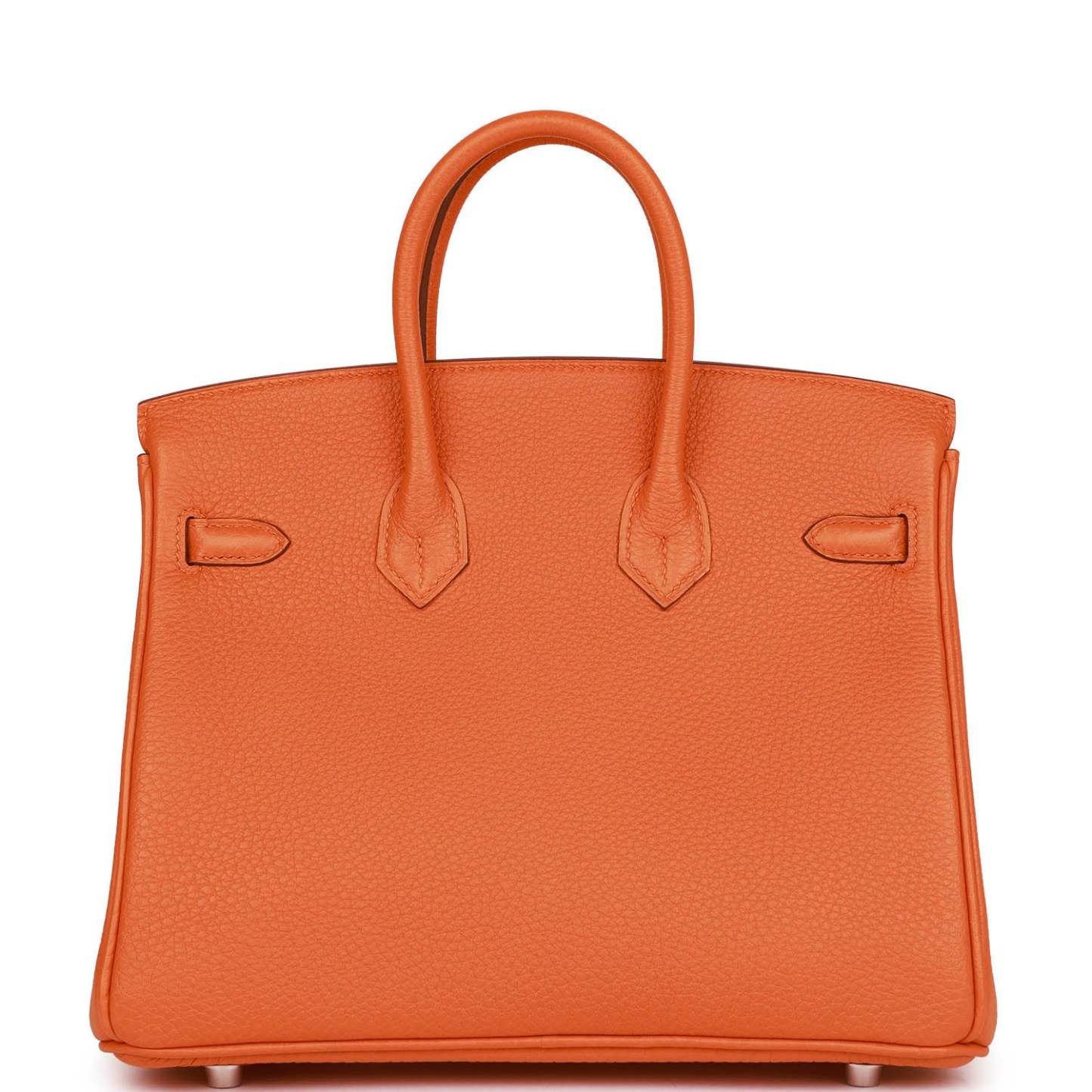 H Birkin 25 Orange Togo Palladium Hardware