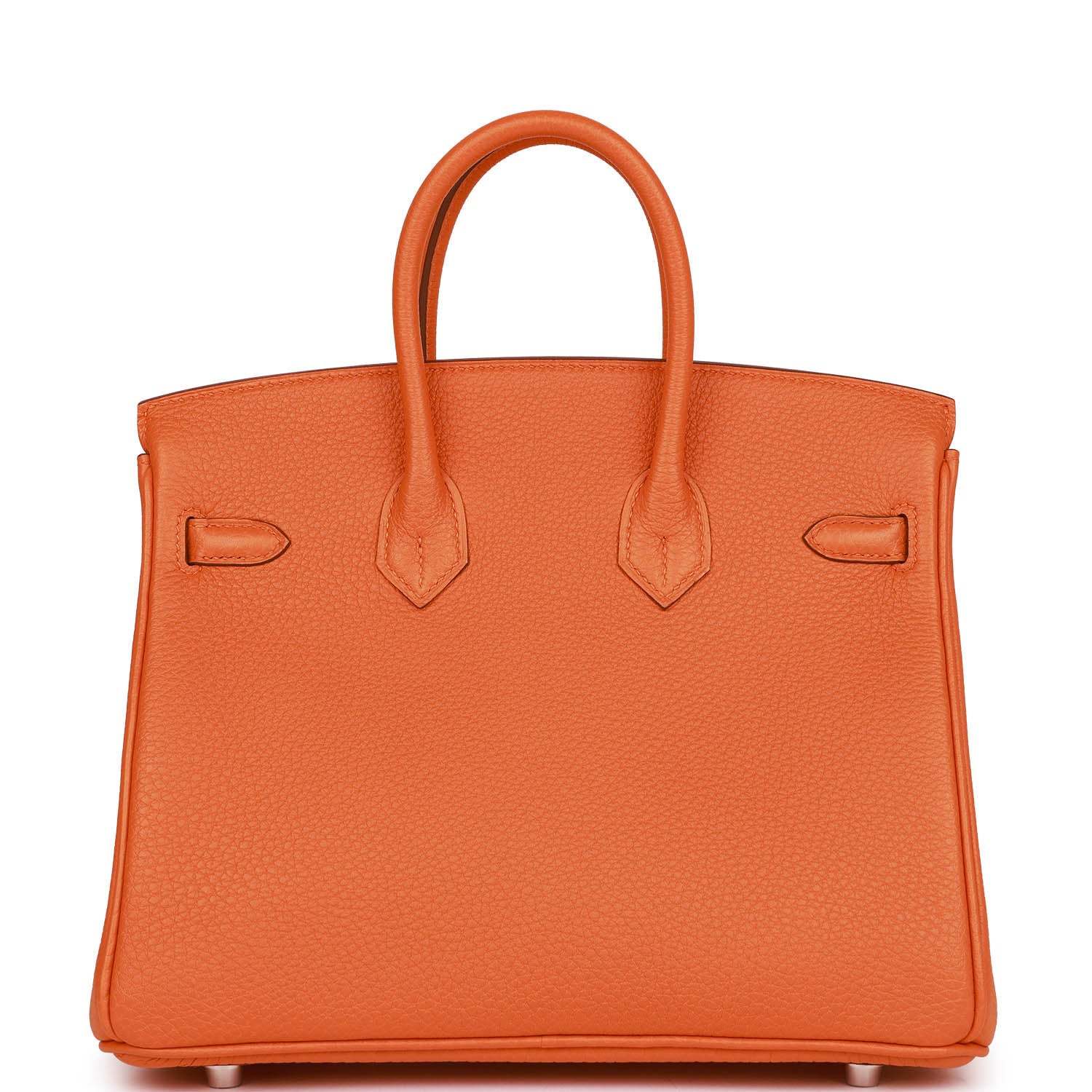 H Birkin 25 Orange Togo Palladium Hardware