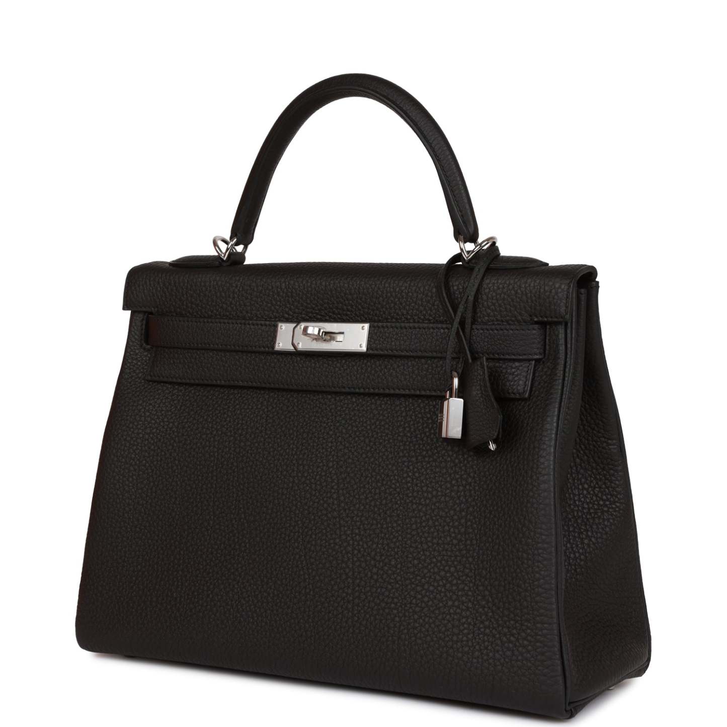 H Kelly Retourne 32cm Black Togo Palladium Hardware