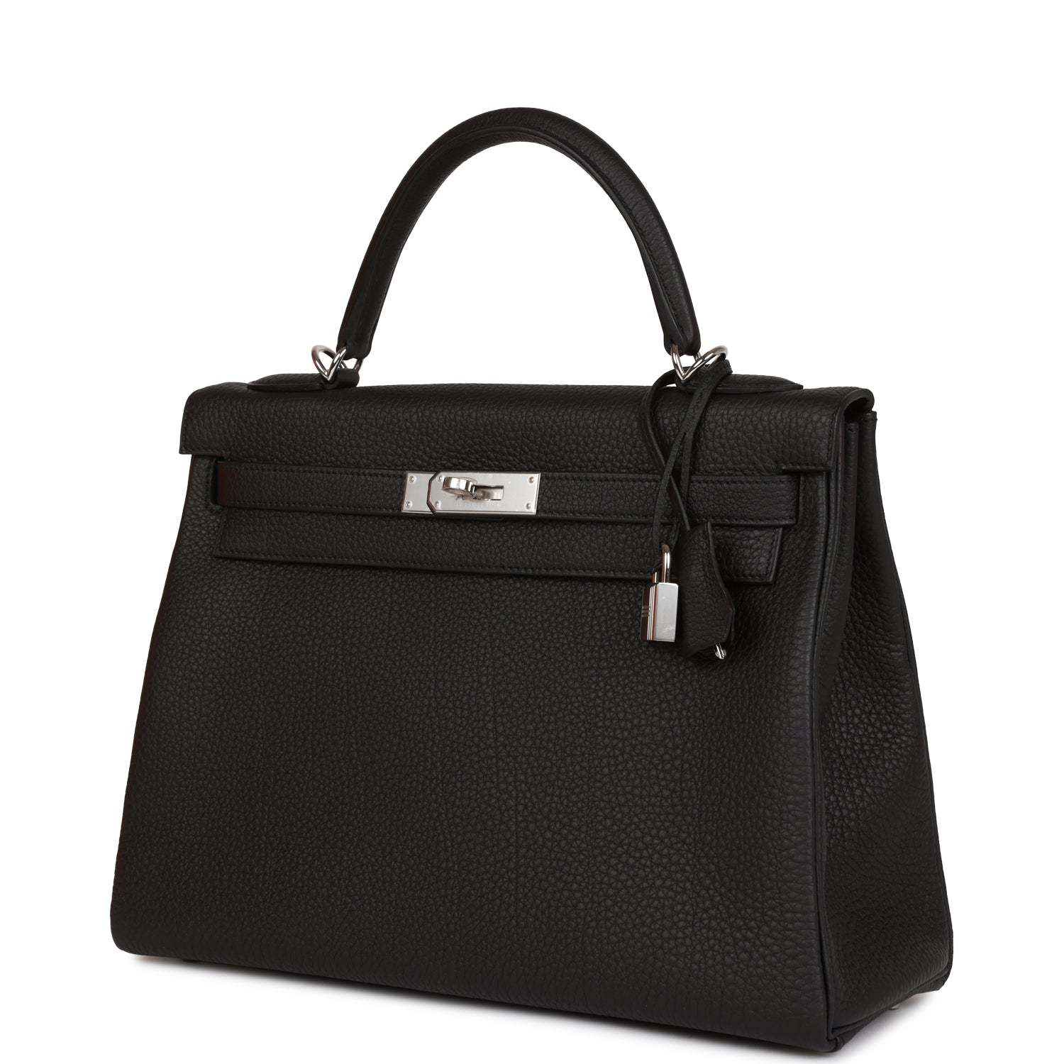 H Kelly Retourne 32cm Black Togo Palladium Hardware