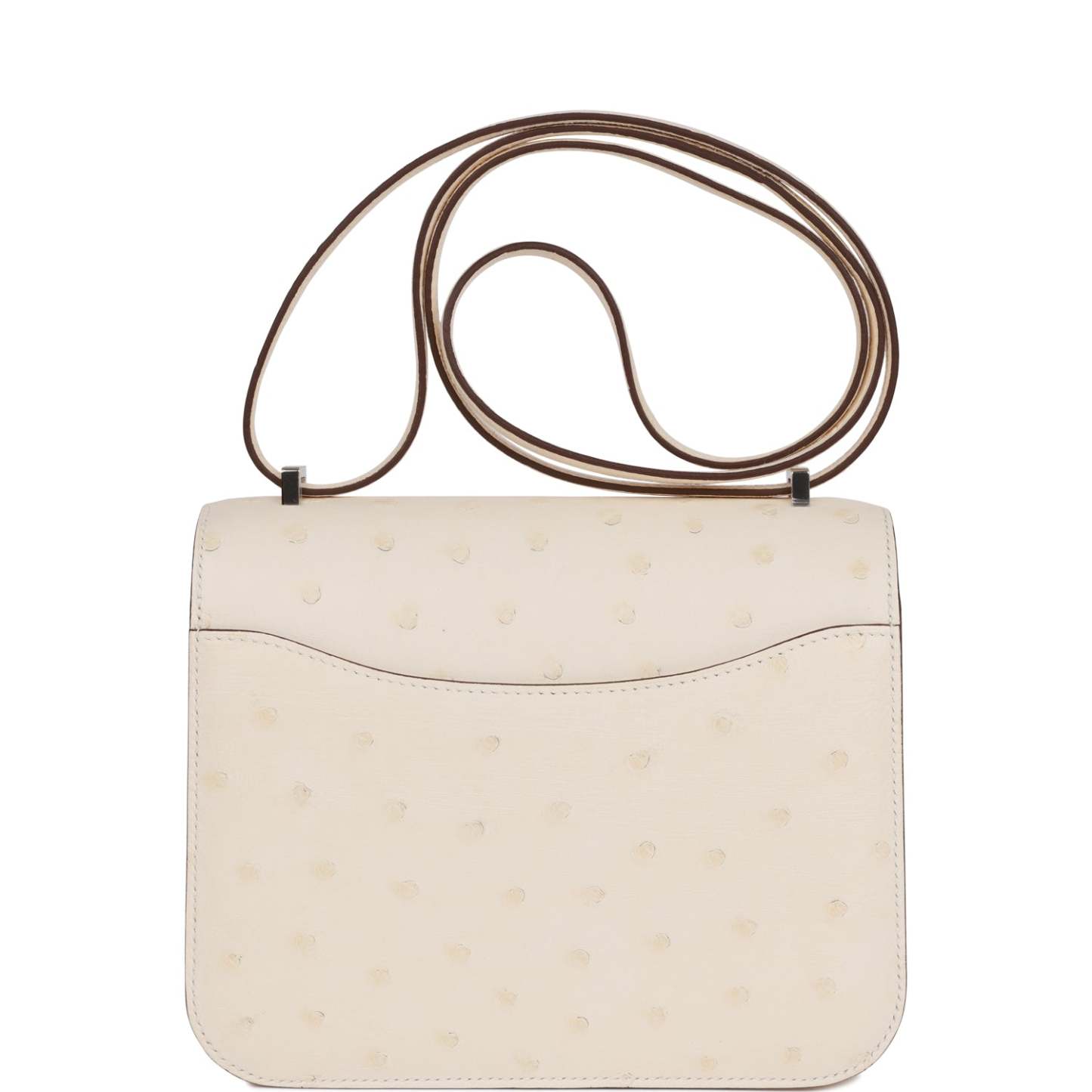 H Constance 18 Nata Ostrich Palladium Hardware