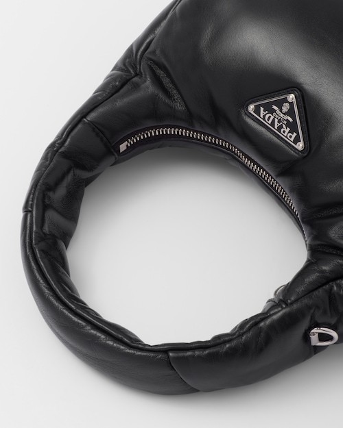 PP Soft padded nappa leather mini-bag - Black