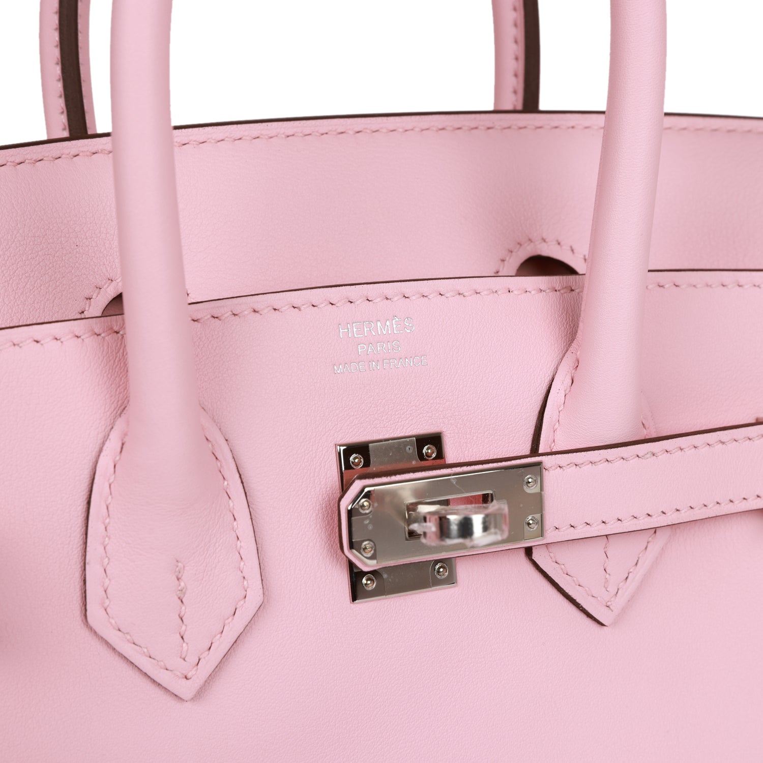 H Birkin 25 Rose Sakura Swift Palladium Hardware
