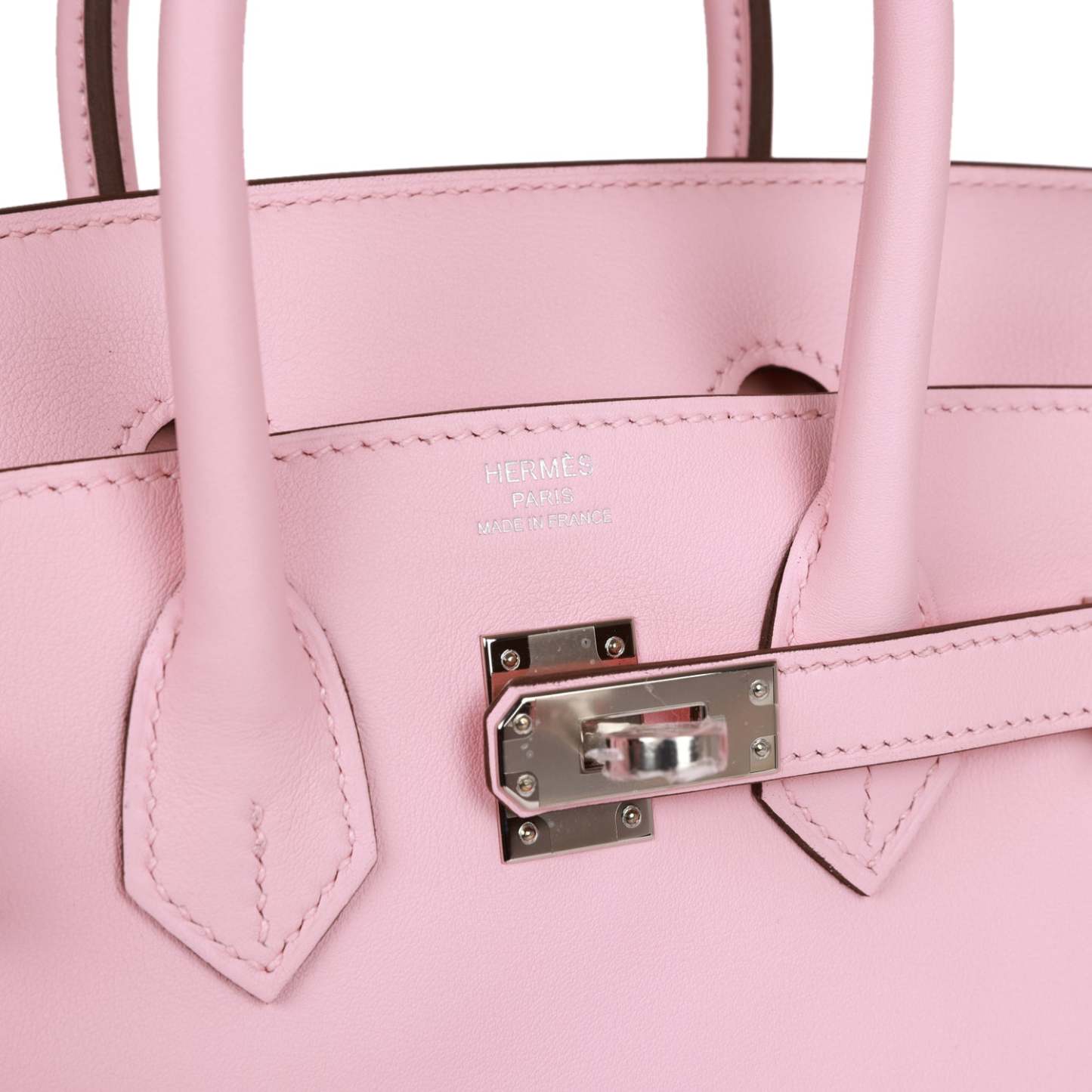H Birkin 25 Rose Sakura Swift Palladium Hardware