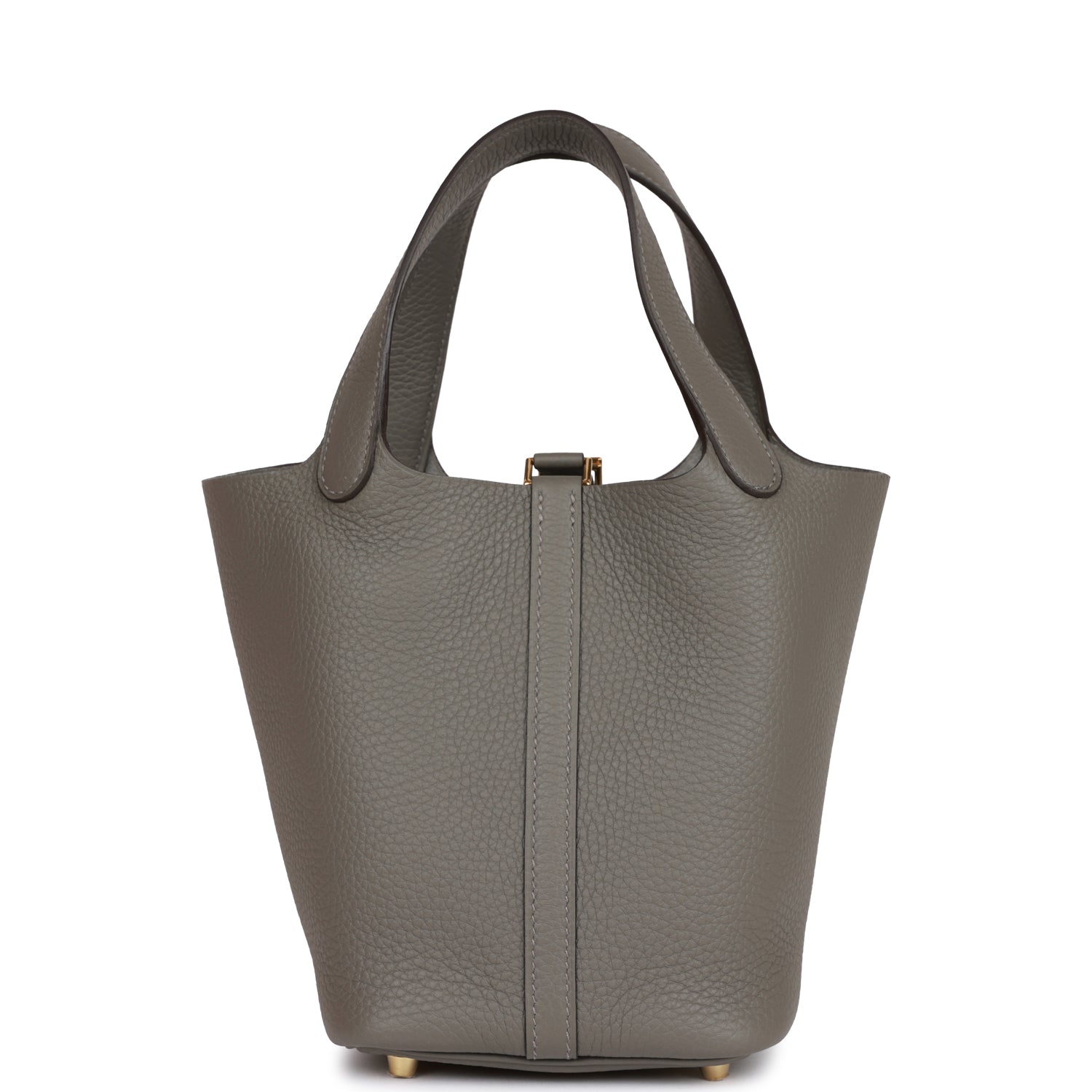 H Picotin Lock 18 Gris Meyer Clemence Gold Hardware