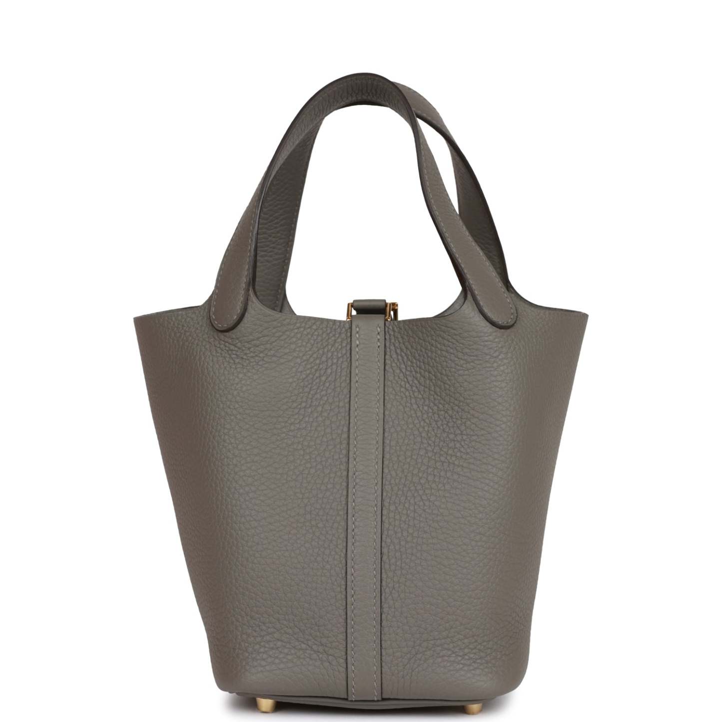 H Picotin Lock 18 Gris Meyer Clemence Gold Hardware