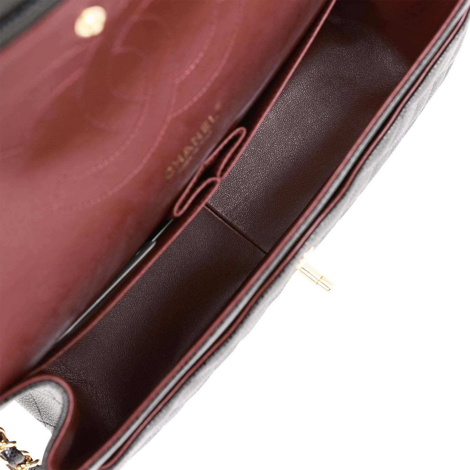 CC Jumbo Classic Double Flap Bag Black Caviar Gold Hardware