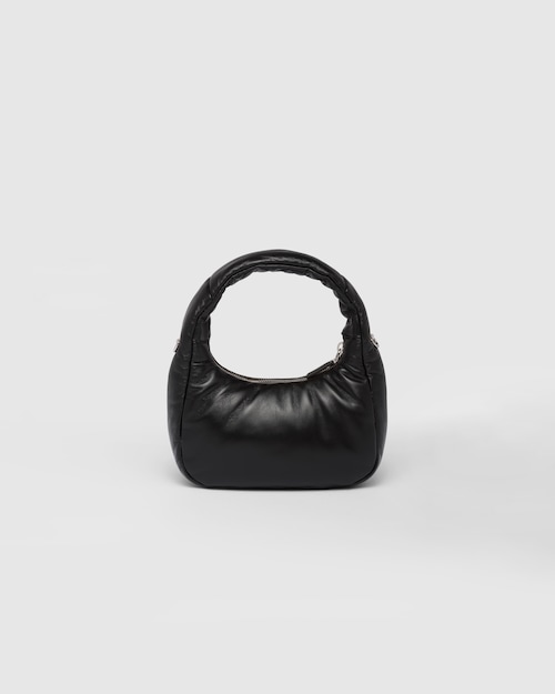 PP Soft padded nappa leather mini-bag - Black