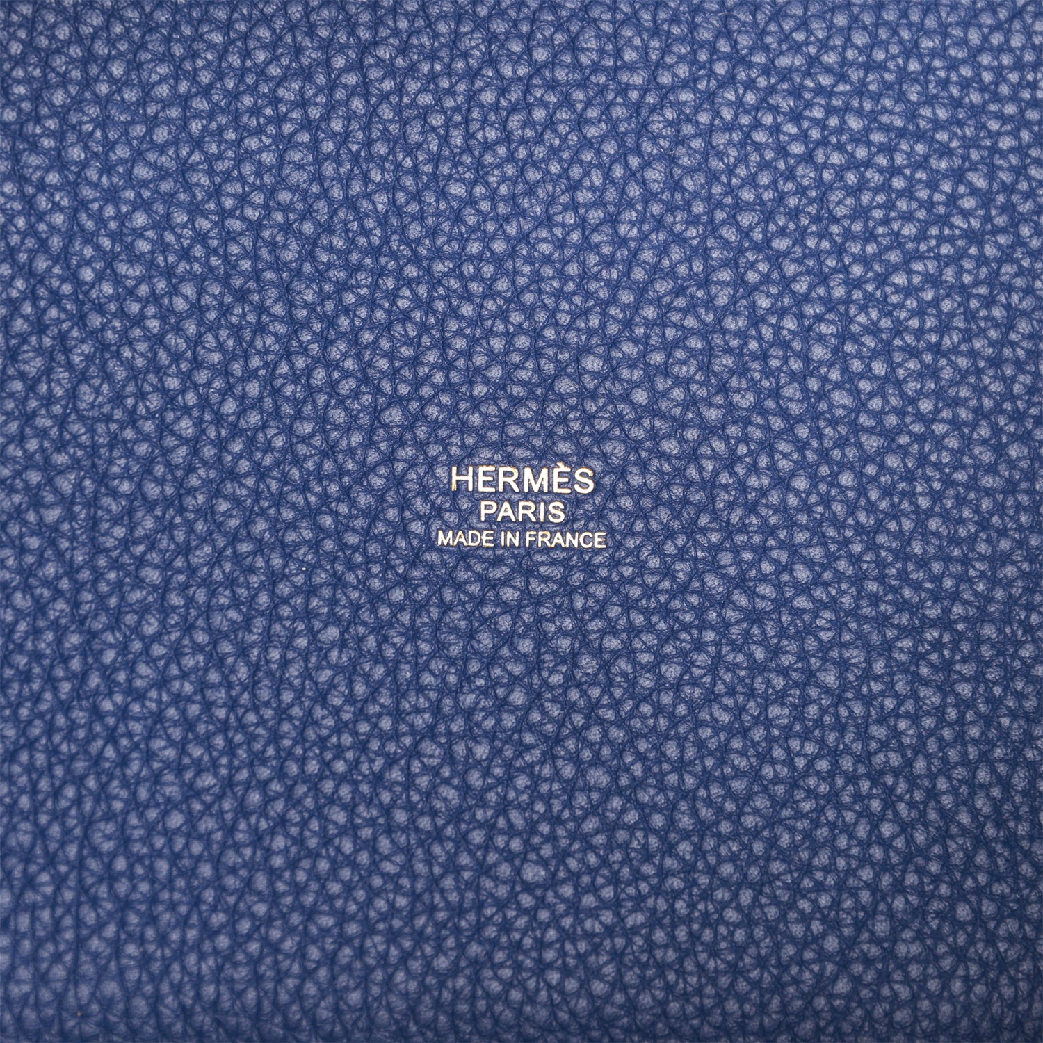 H Picotin Lock 18 Bleu Saphir Clemence Gold Hardware