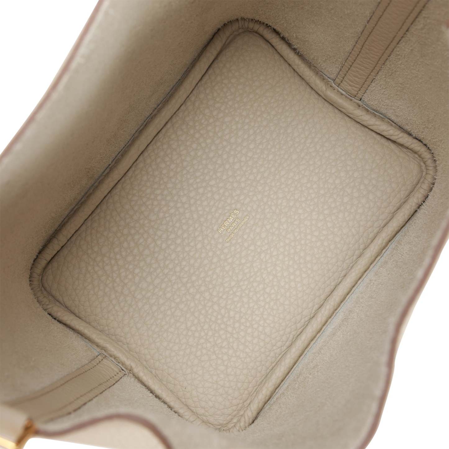 H Picotin Lock 18 Beton Clemence Gold Hardware