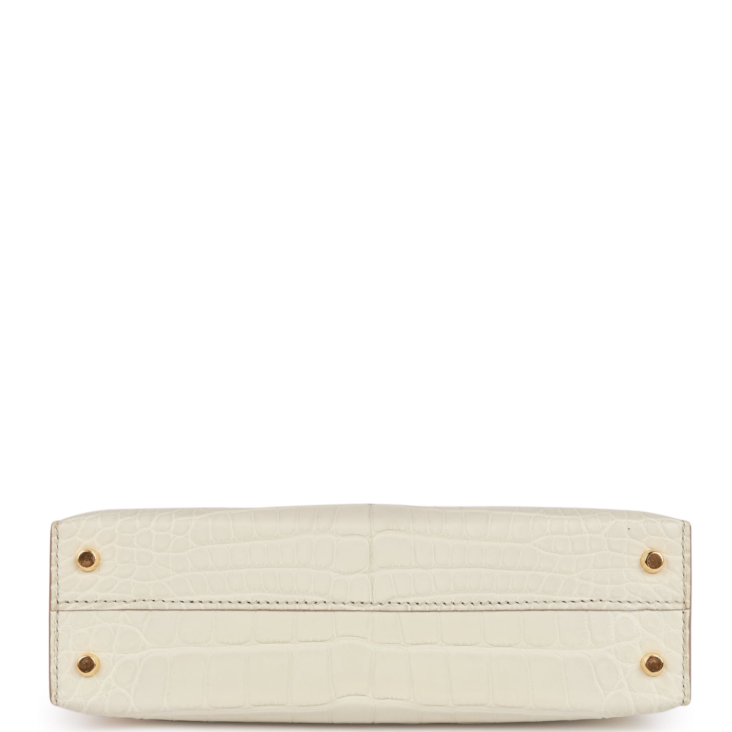 H Kelly Sellier 20cm Beton Matte Alligator Gold Hardware