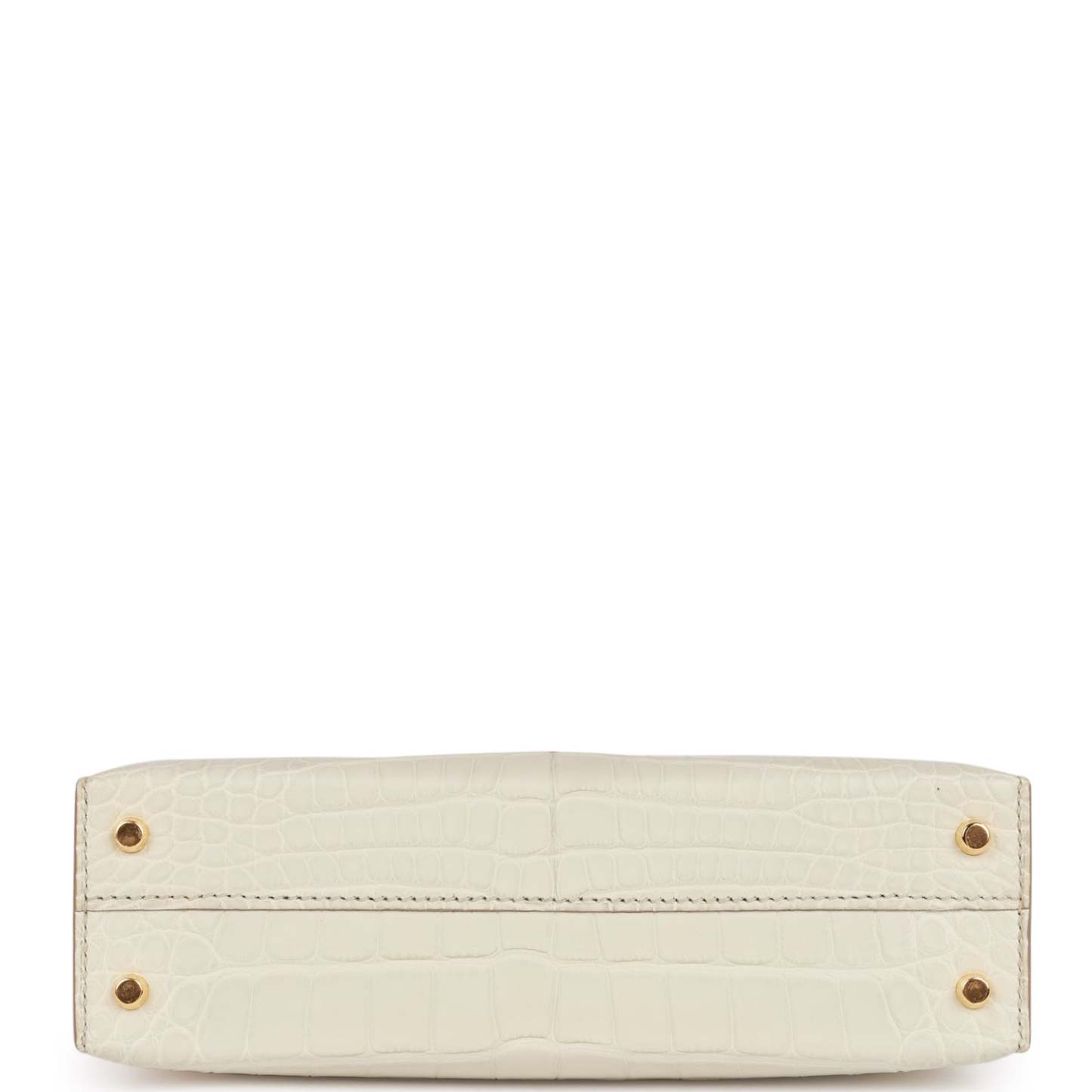 H Kelly Sellier 20cm Beton Matte Alligator Gold Hardware