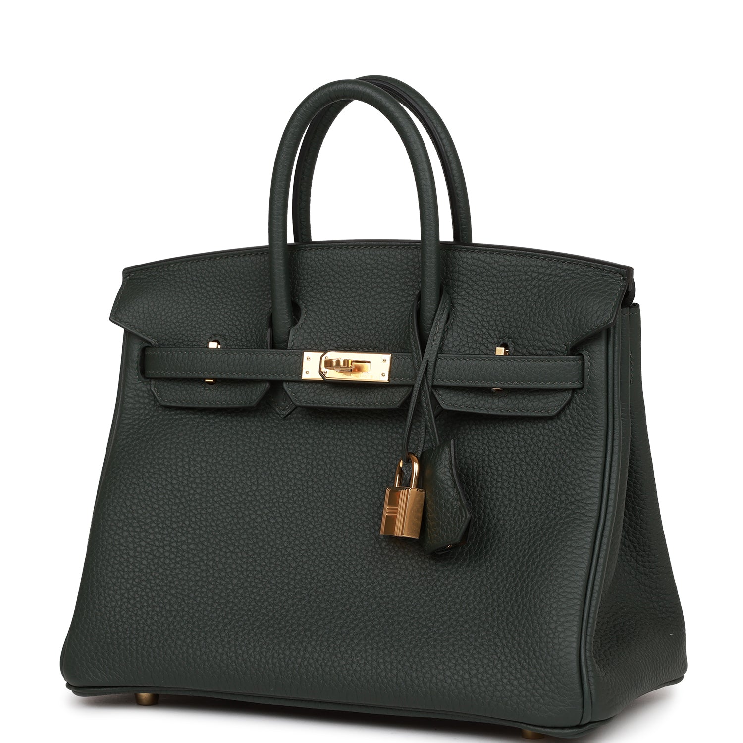 H Birkin 25 Vert Fonce Togo Gold Hardware