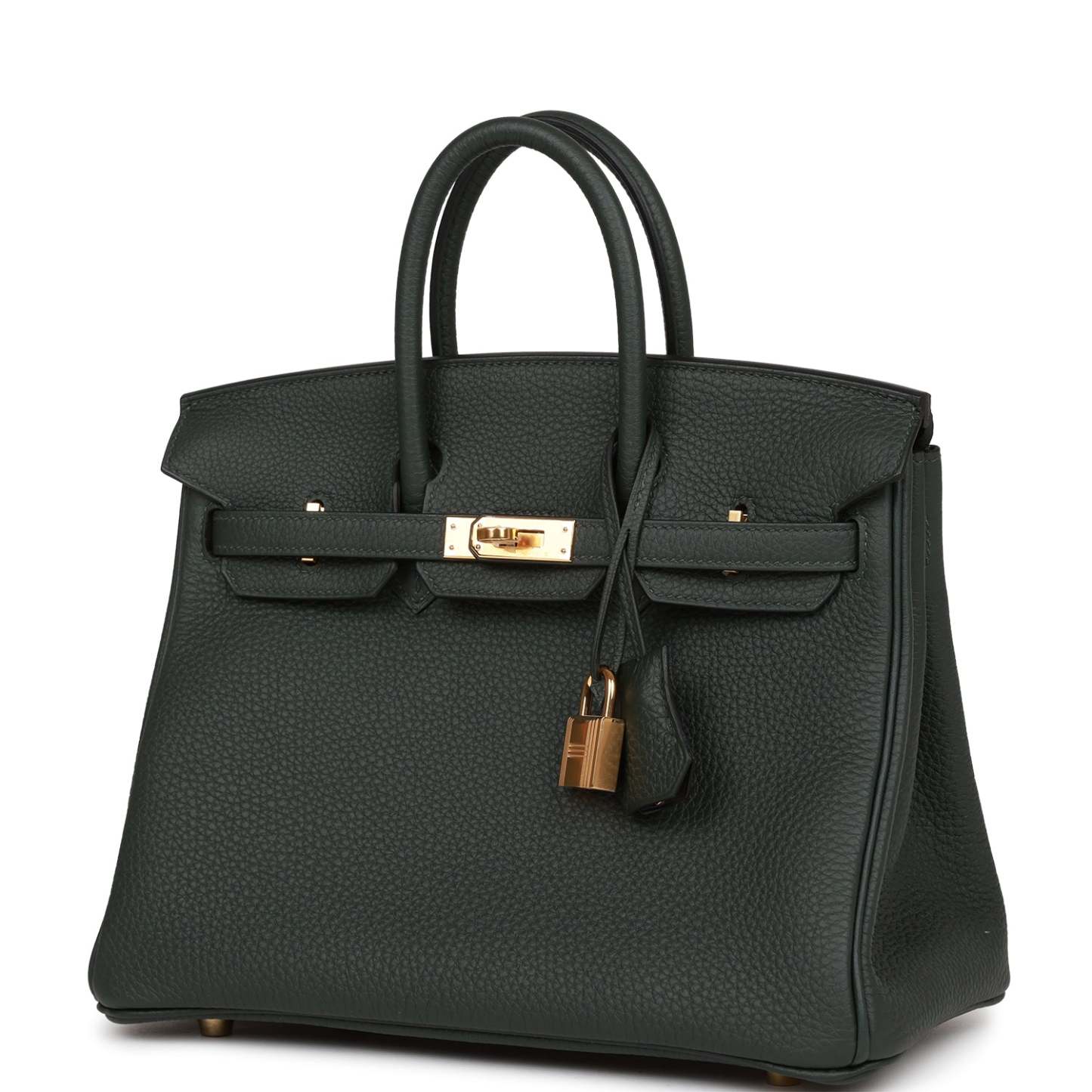 H Birkin 25 Vert Fonce Togo Gold Hardware