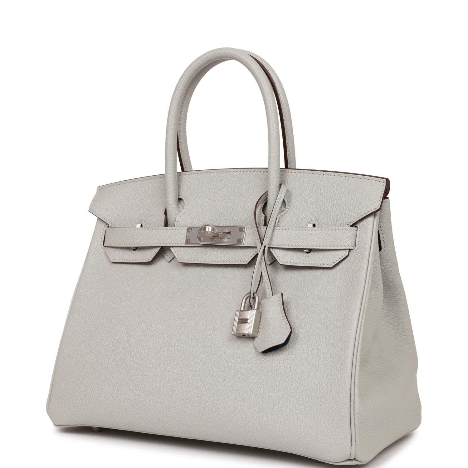 H Special Order (HSS) Birkin 30 Gris Perle Verso Chevre Brushed Palladium Hardware