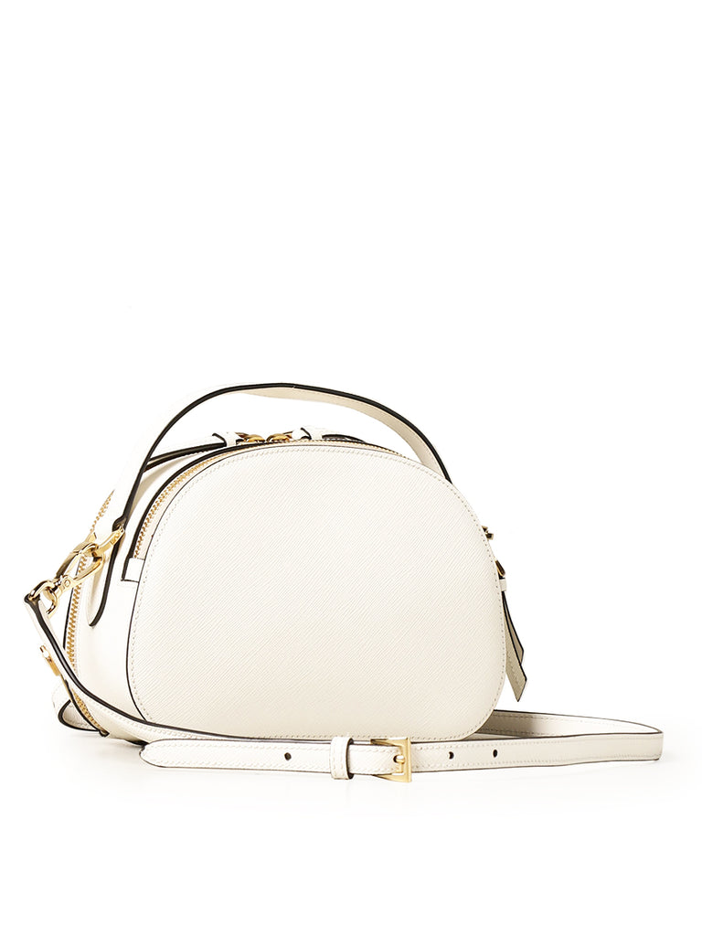 PP Saffiano Leather Odette Bag in White