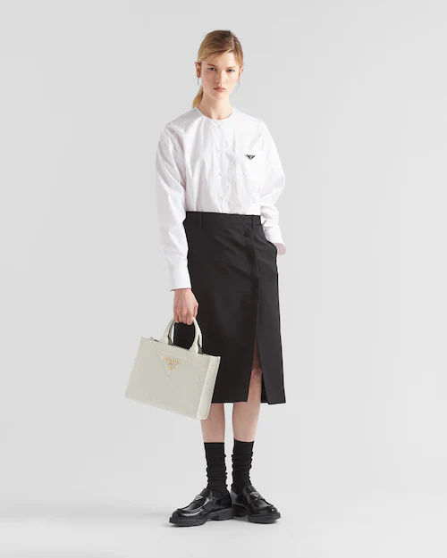 PP Small leather Symbole bag with topstitching