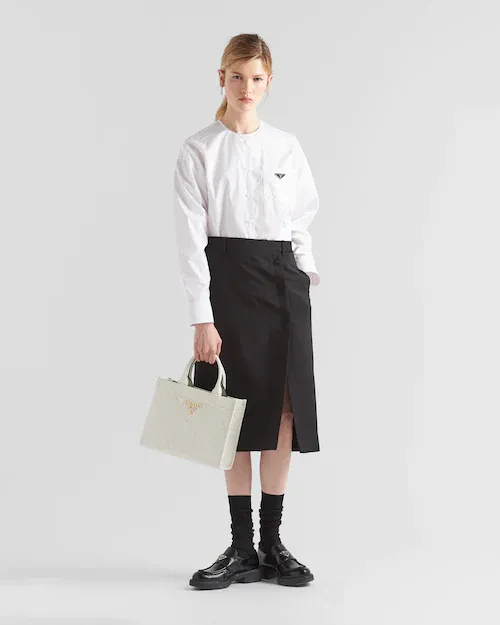 PP Small leather Symbole bag with topstitching