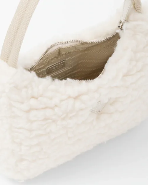 Re-Edition 2000 wool and cashmere mini-bag - Natural