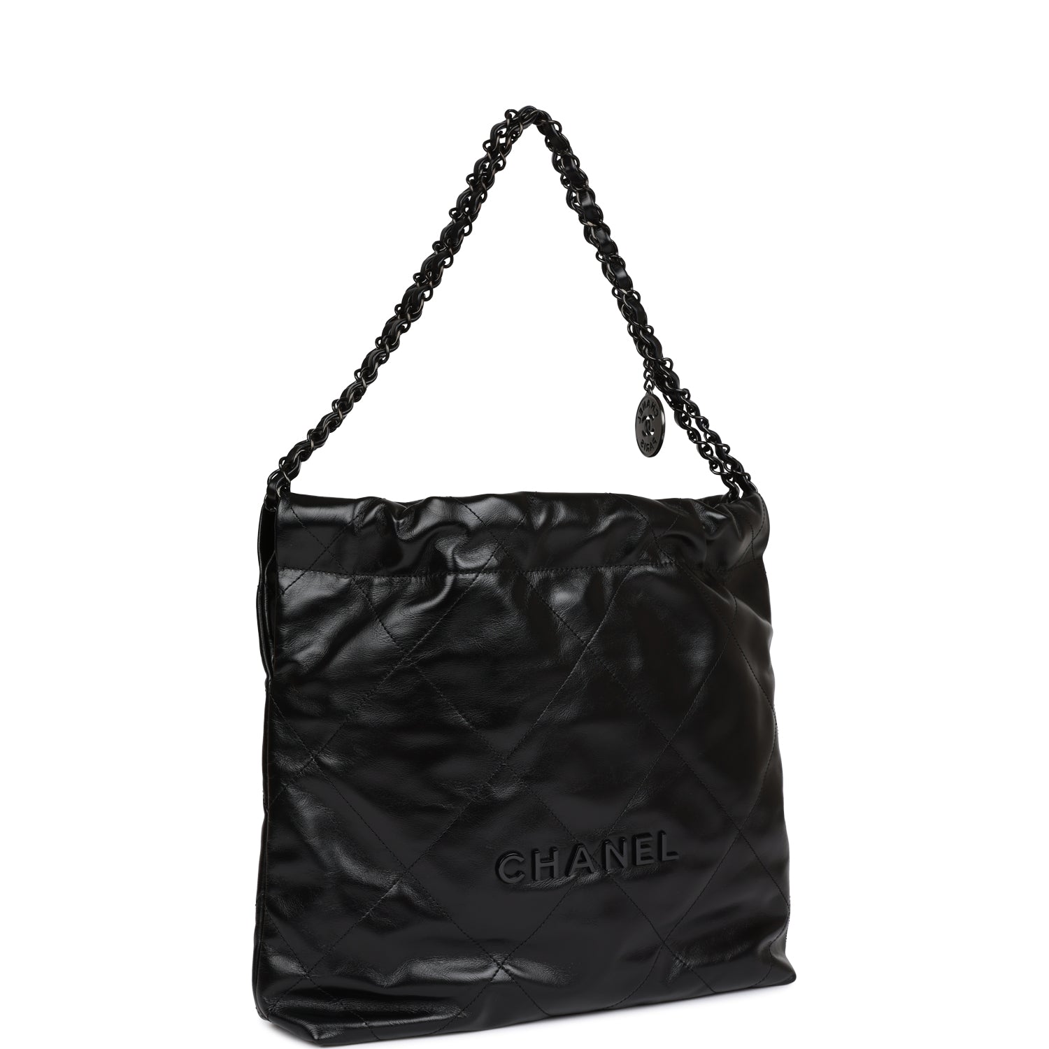 CC Small 22 Bag SO Black Calfskin Black Hardware
