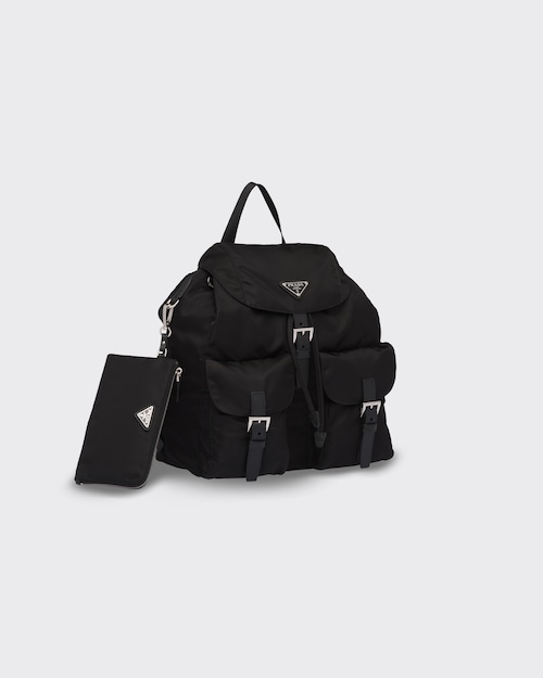 PP Re-Nylon medium backpack- Black