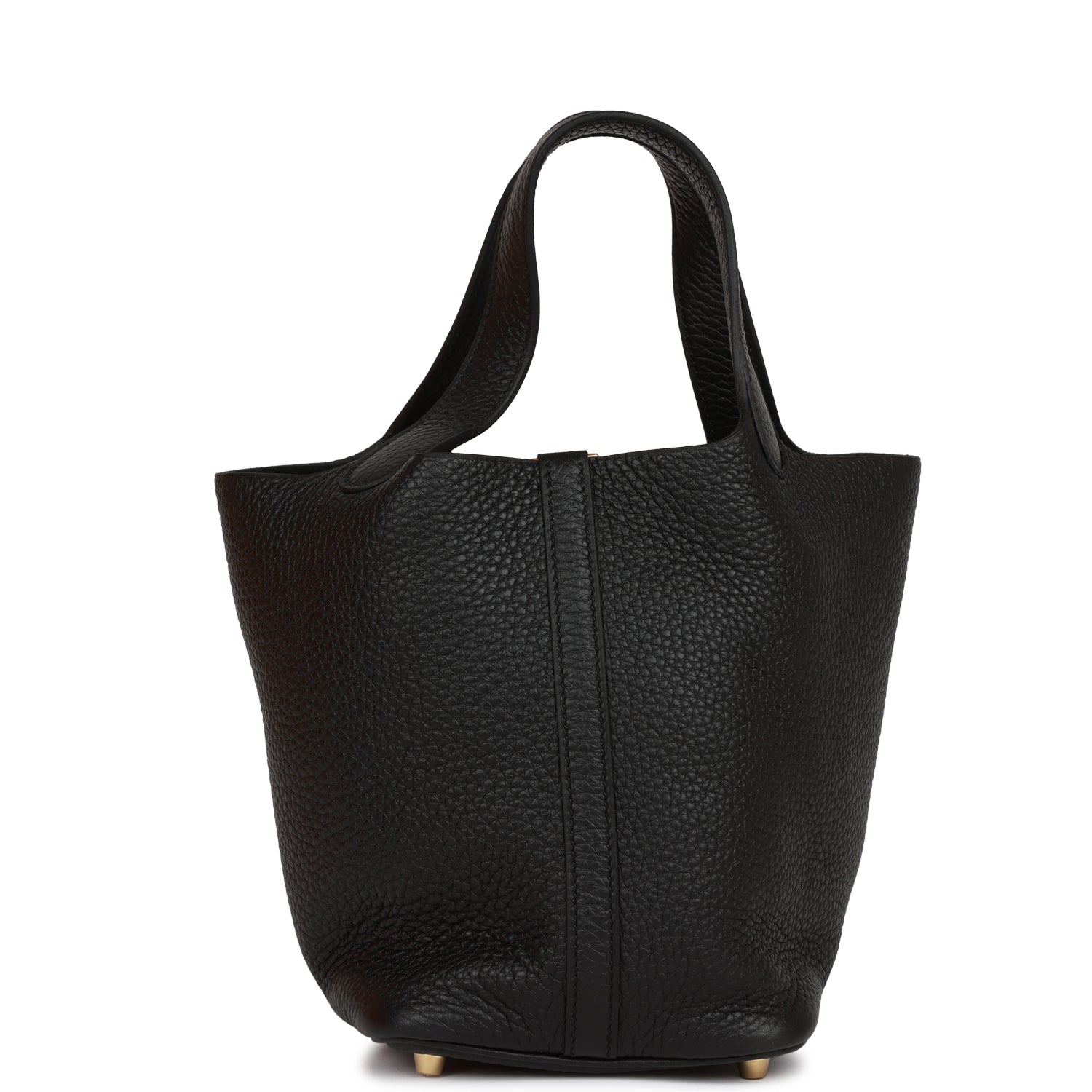 H Picotin Lock 18 Black Clemence Gold Hardware