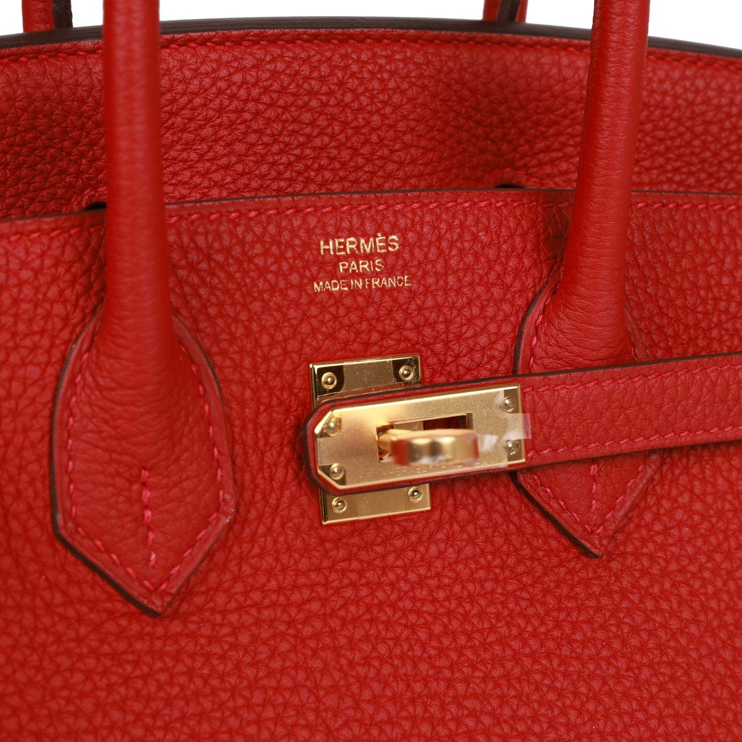H Birkin 25 Rouge Vif Togo Gold Hardware