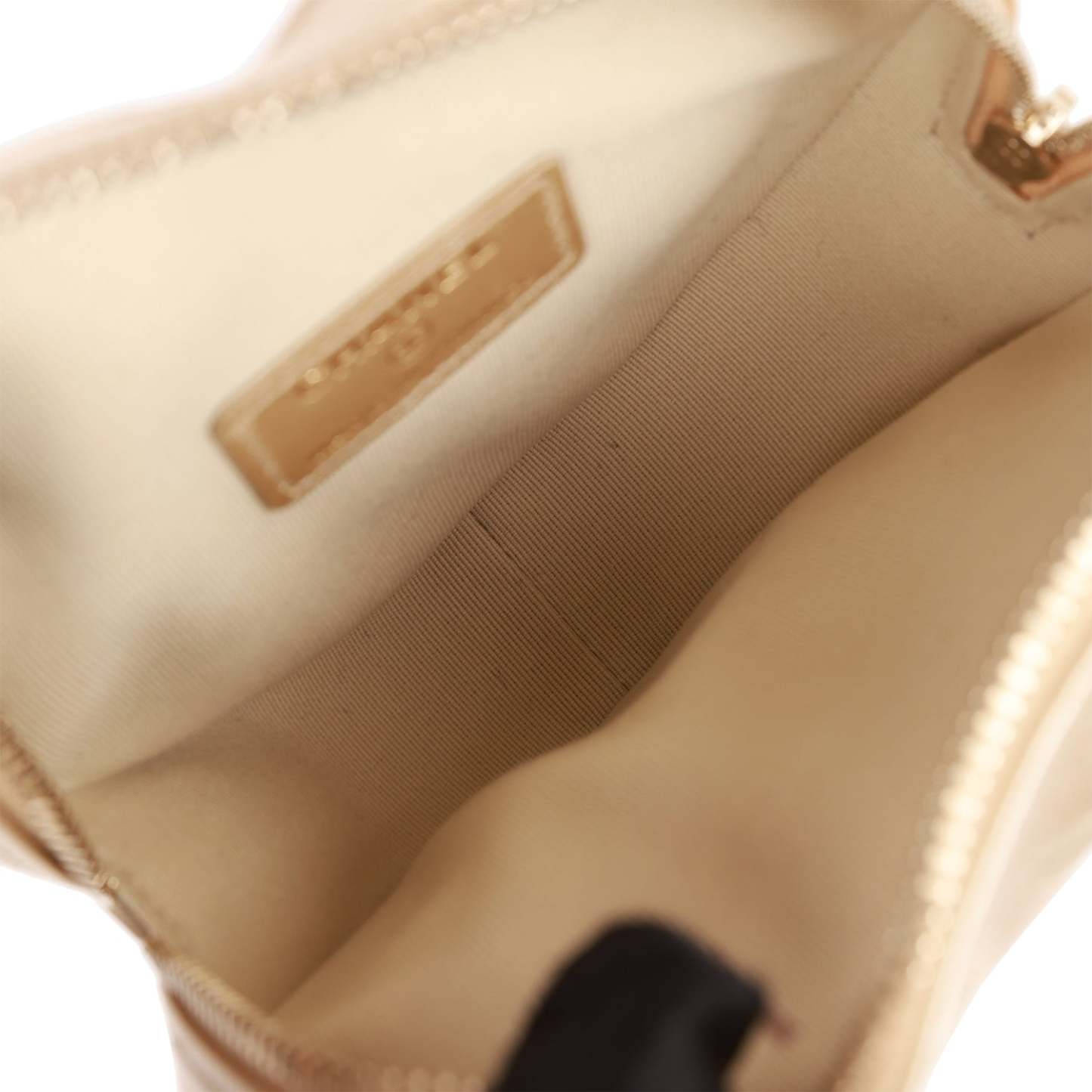 CC In Love Heart Clutch with Chain Gold Lambskin Light Gold