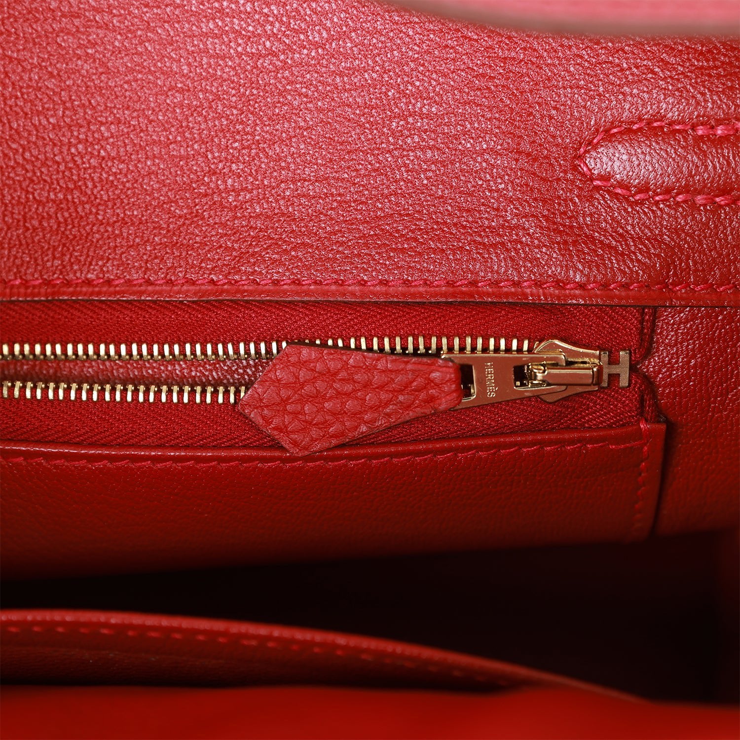 H Birkin 25 Rouge Vif Togo Gold Hardware