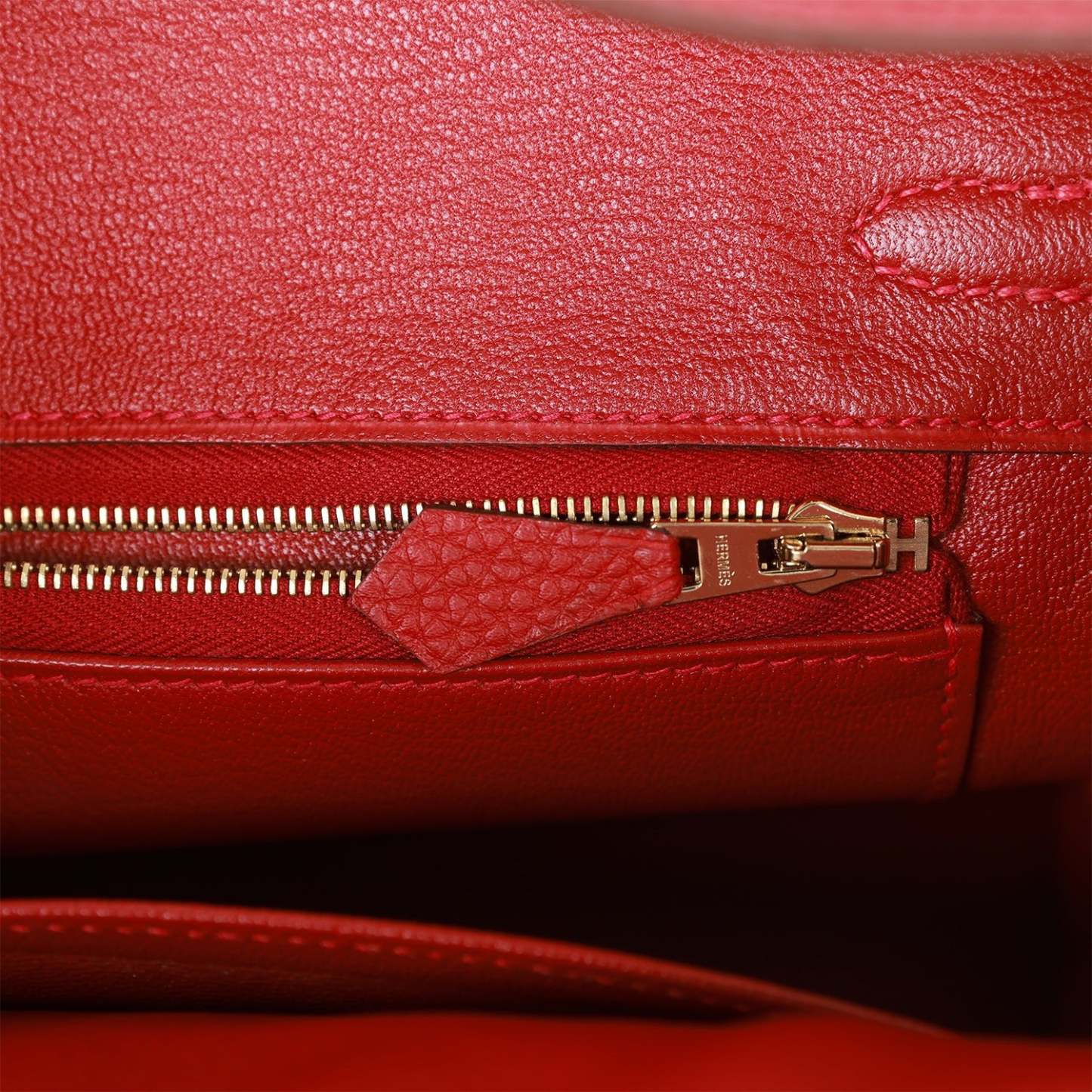 H Birkin 25 Rouge Vif Togo Gold Hardware