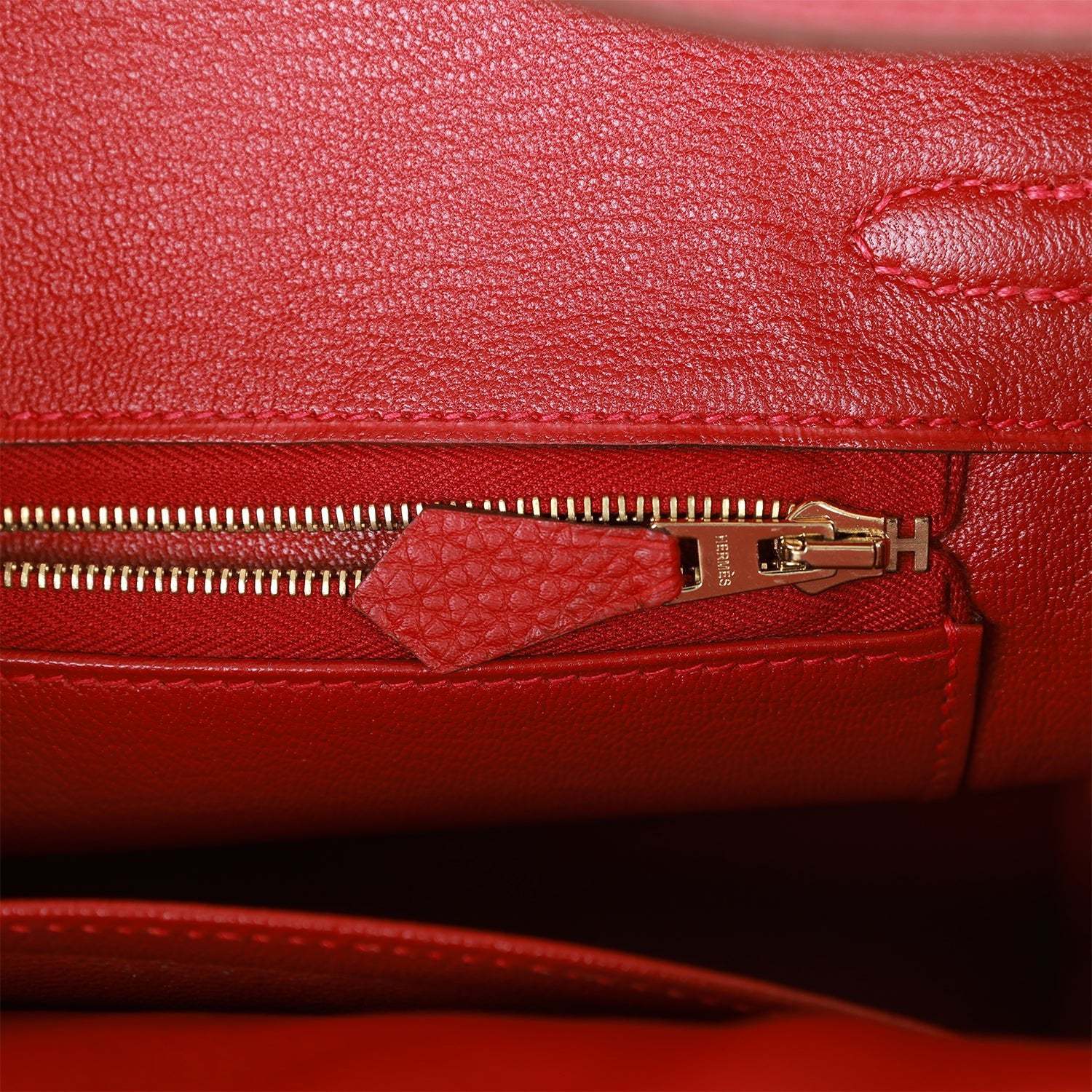 H Birkin 25 Rouge Vif Togo Gold Hardware