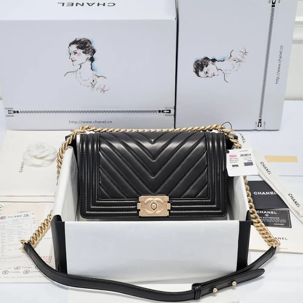 CHEVRON BOY CC HANDBAG